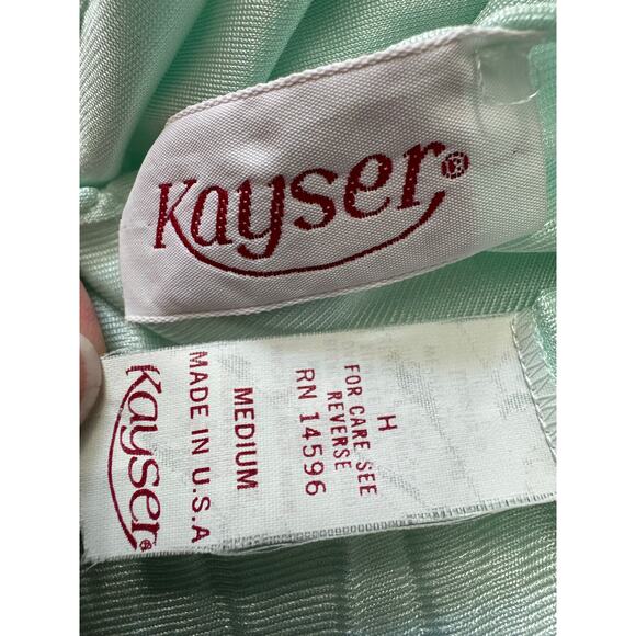 American Vintage Kayser Green flutter sleeves Long Nightgown size medium - Picture 12 of 12